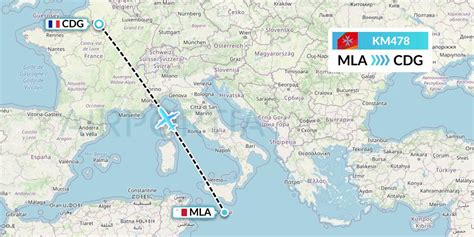 flights from paris to luqa.